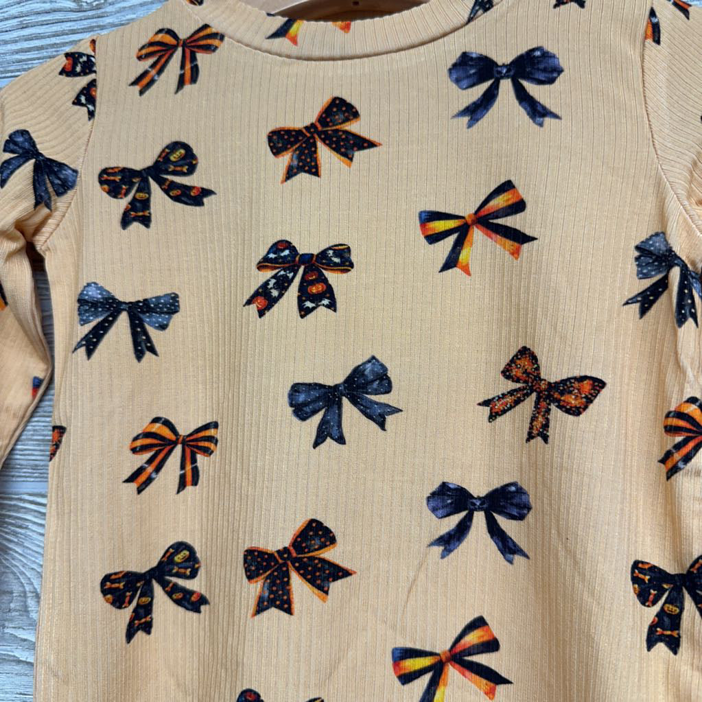 NEW Bamboo Ribbed LS Shirt Bows 9-12M