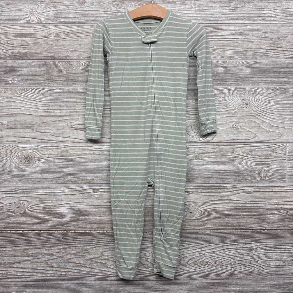 Bamboo Footless Sleeper Stripes 24M