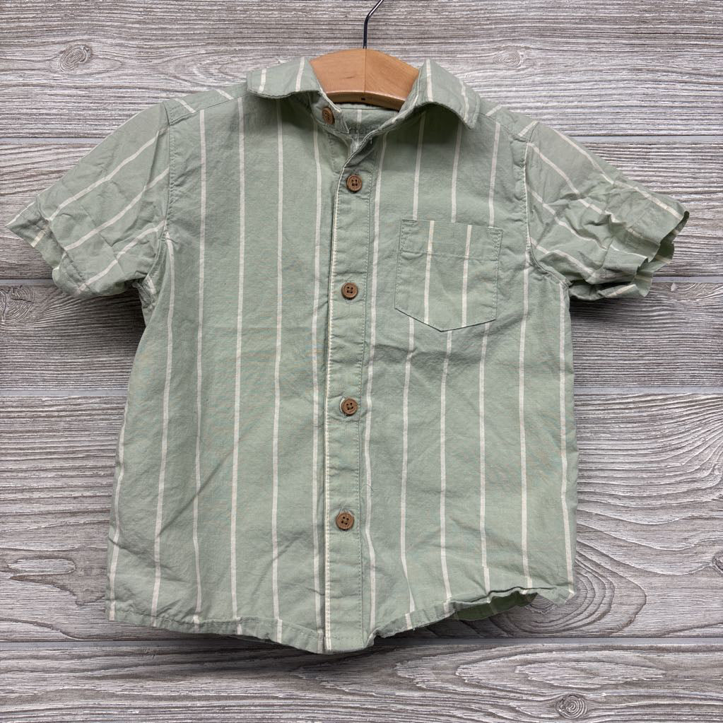Button Up Shirt Stripes Chest Pocket 24M