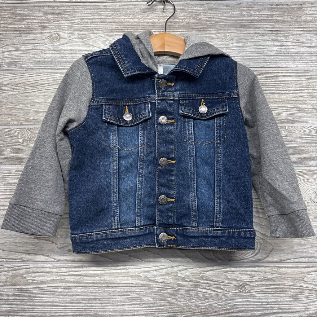 Knit Denim Jacket W/ Hood 24M