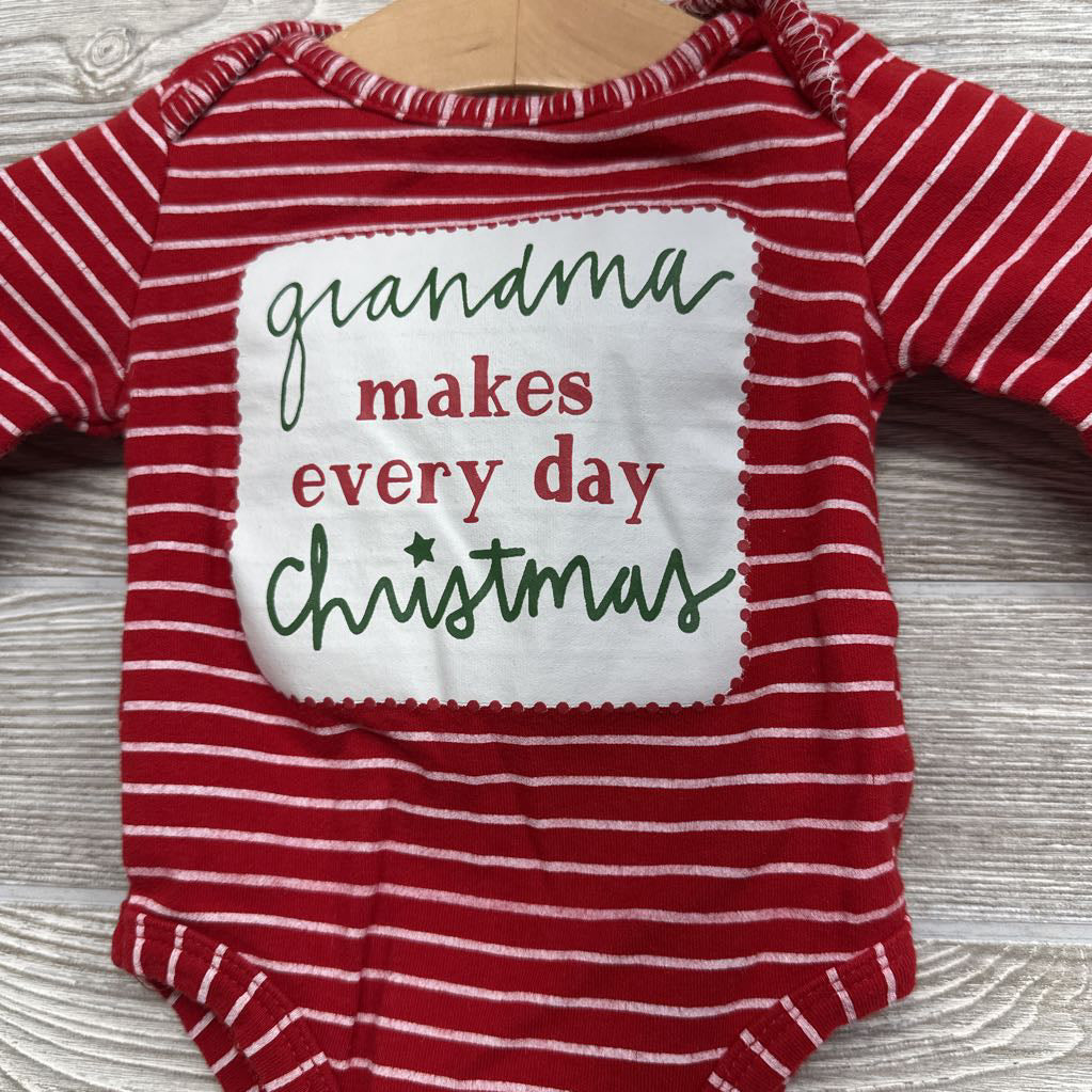 LS Bodysuit Grandma Makes Everyday Christmas 0-6M