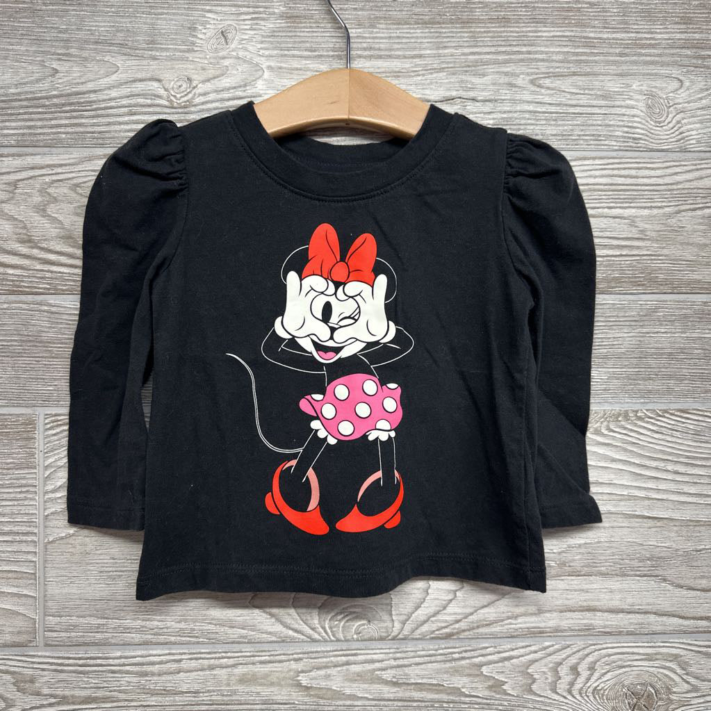 Capped Sleeve LS Shirt Minnie Mouse 12-18M