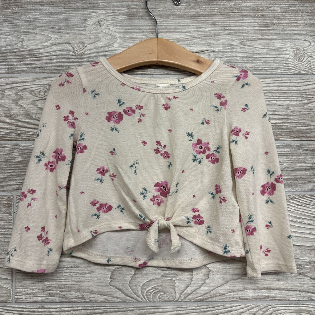 Front Knot Shirt Flowers 18M