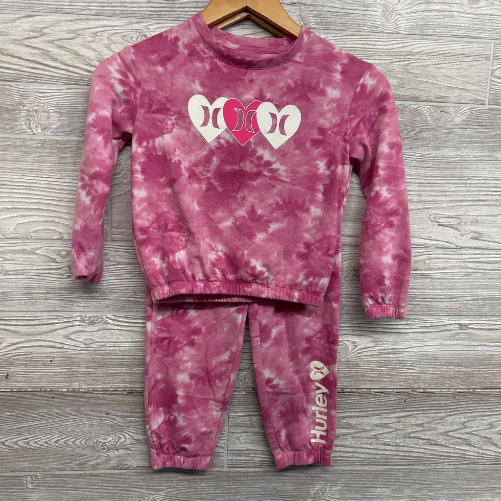LS Shirt Hearts Logo & Joggers Tie Dye 4-5 *