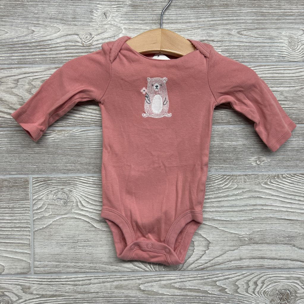 LS Bodysuit Embroidered Bear & Pants Stripes 3M