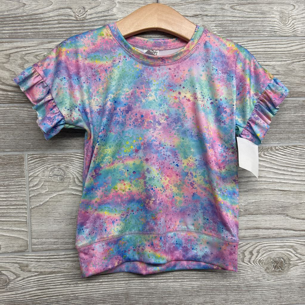 NEW Handmade Flutter Sleeve Shirt & Joggers Splatter 24M