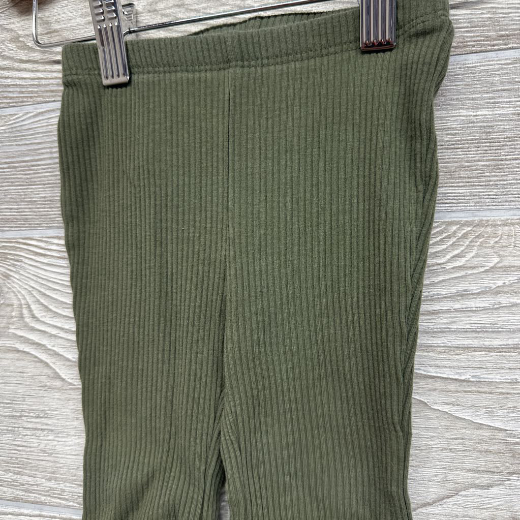 Ribbed Flare Pants Lettuce Trim 12-18M