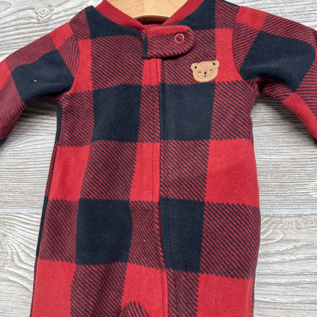 Blanket Sleeper Buffalo Plaid Bear NB
