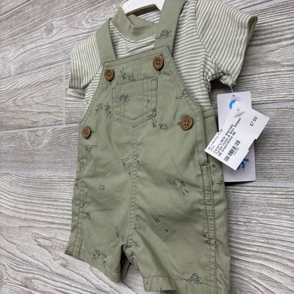 NEW Shortalls Turtles Ducks & Shirt Stripes NB