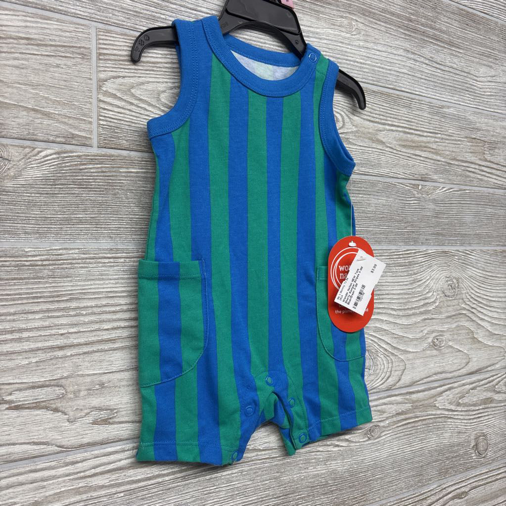 NEW Tank Shorty Romper Stripes 0-3M