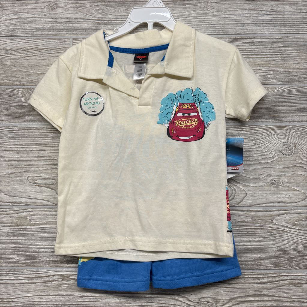 NEW Polo Shirt Lightning McQueen & French Terry Shorts 5