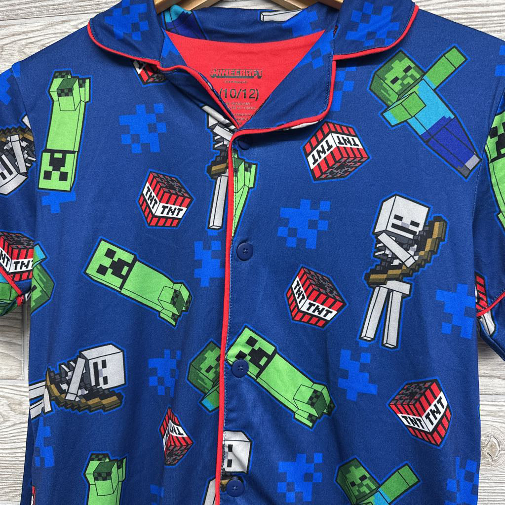 2 Pc Pj Button Up SS Shirt & Shorts 10-12