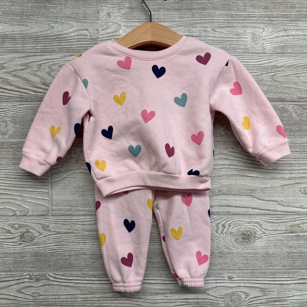 Crewneck & Sweatpants Hearts 6-9M