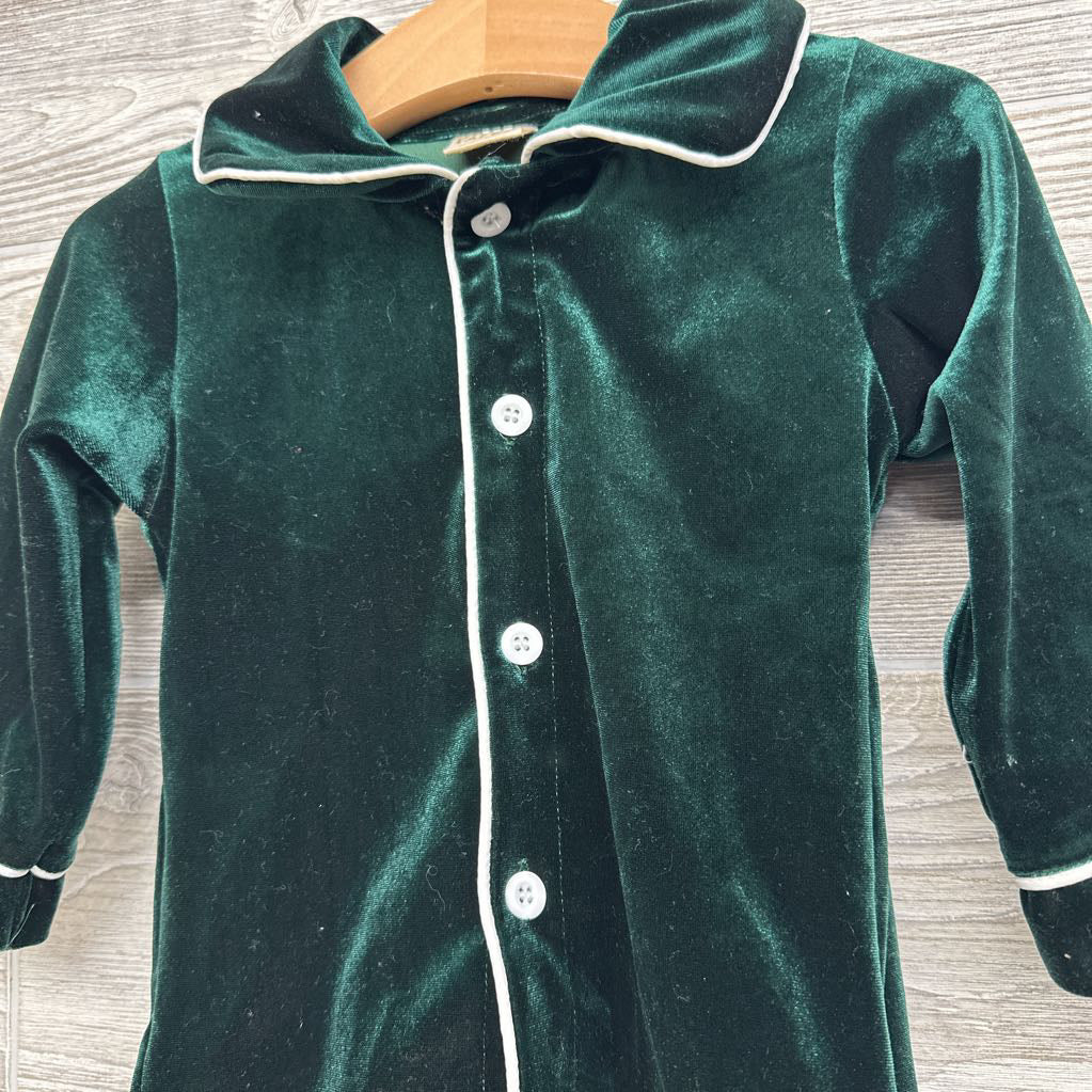 2 Pc Velvet Pj 9-12M