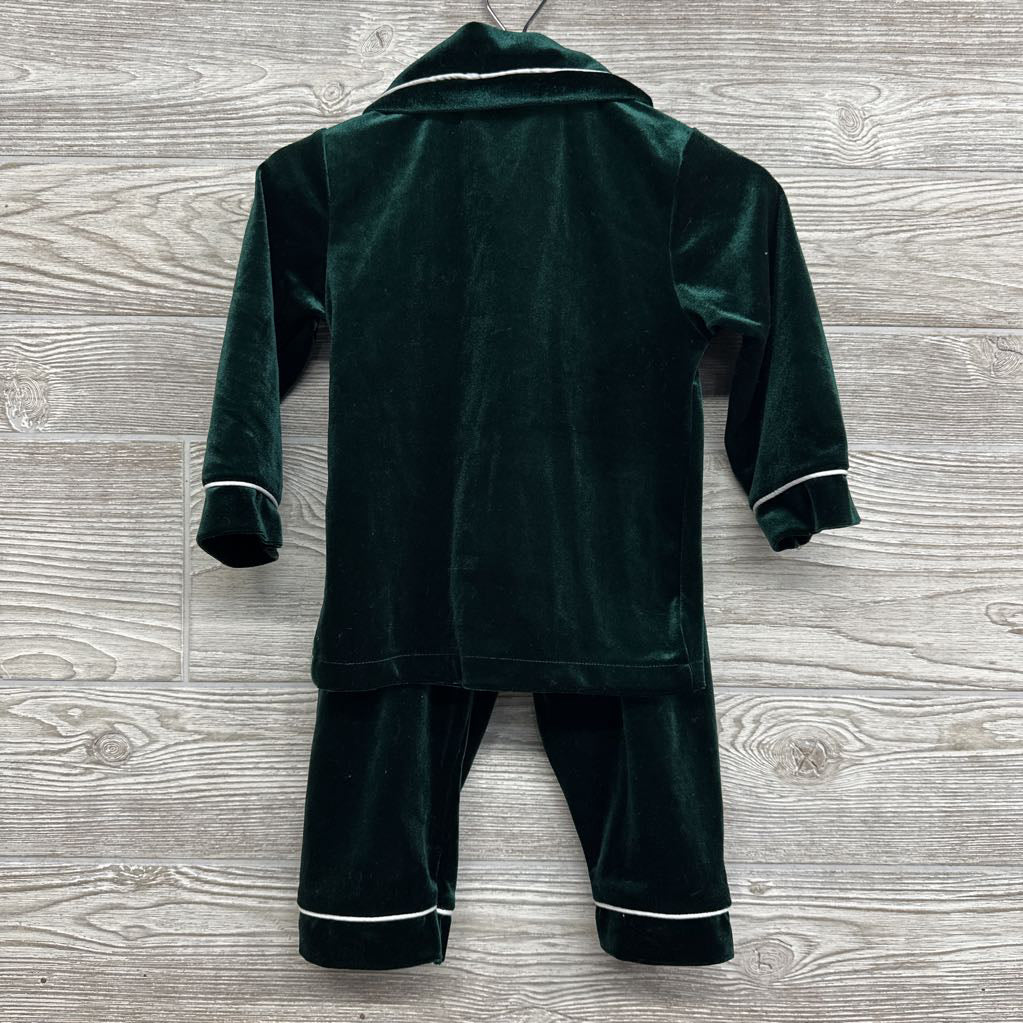 2 Pc Velvet Pj 9-12M