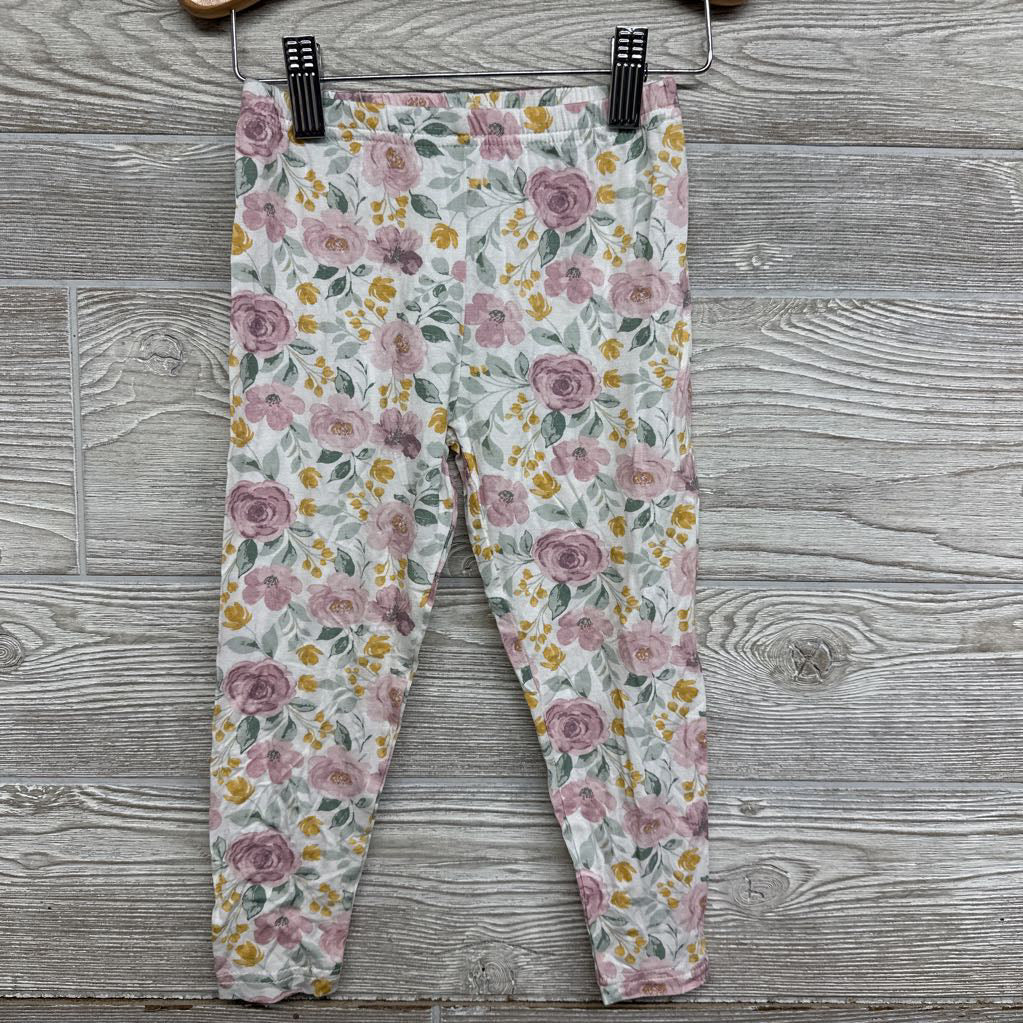 NEW 2 Pc Bamboo Pjs Flowers 4t
