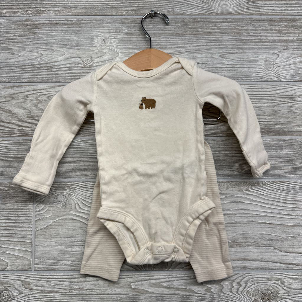 LS Bodysuit Bear & Pants Bear Back 3M