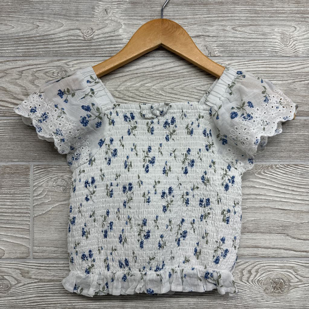 Smocked Shirt Flowers & Wicker Purse 10