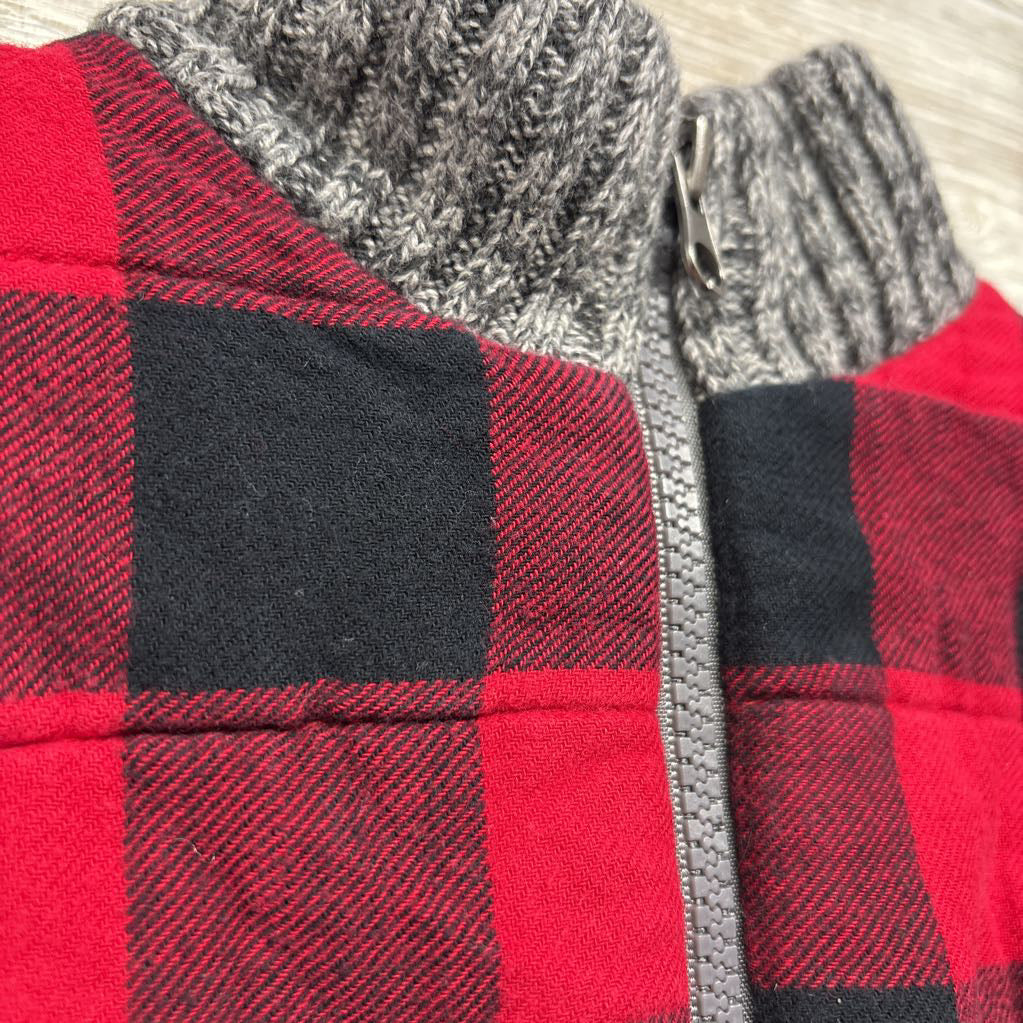 Sweater Jacket Buffalo Plaid 12M