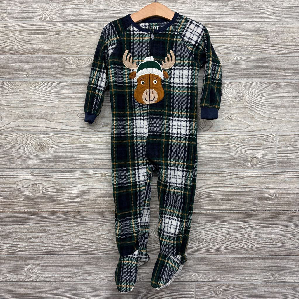 Blanket Sleeper Plaid Moose 2T