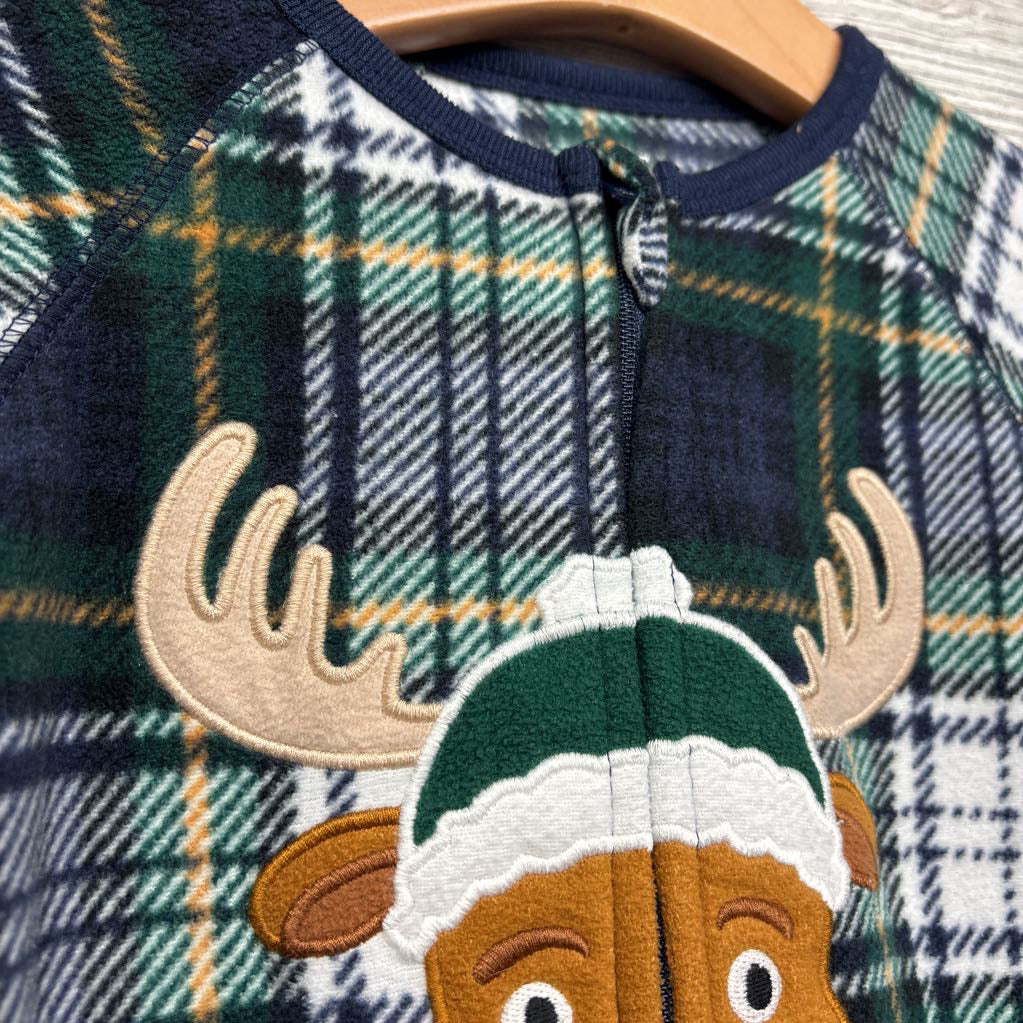 Blanket Sleeper Plaid Moose 2T