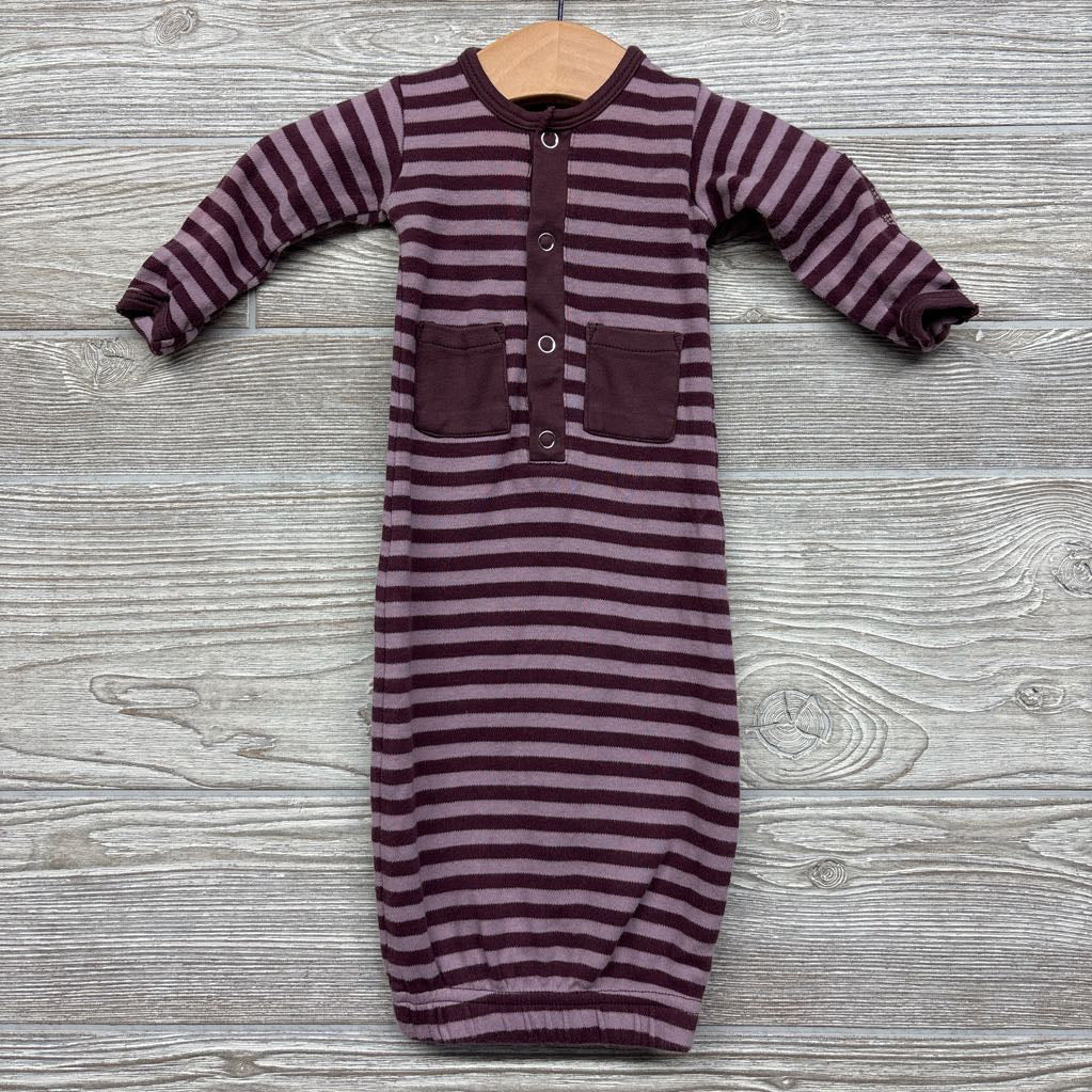 LS PJ Gown Stripes NB