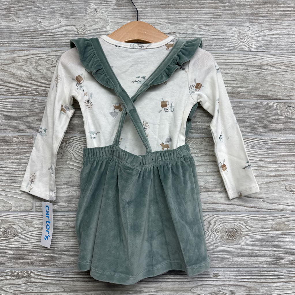NEW Velour Jumper & LS Bodysuit Bear, Tree 24M
