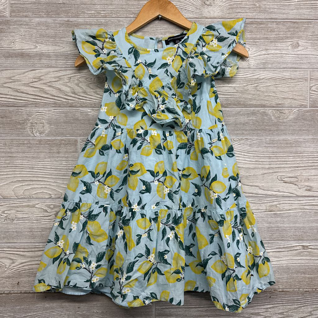 Flutter Sleeve Dress Lemons 7-8