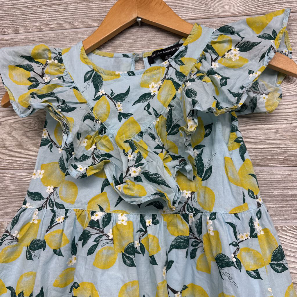 Flutter Sleeve Dress Lemons 7-8