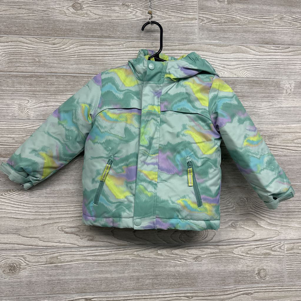 3 In 1 Plaid Winter Coat Tie Dye 3t