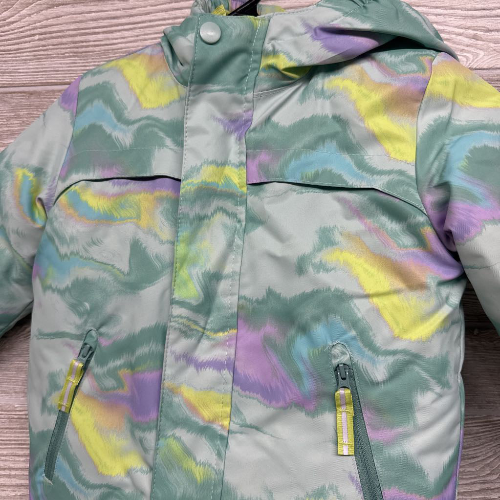 3 In 1 Plaid Winter Coat Tie Dye 3t