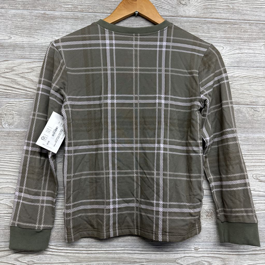 NEW Viscose Plaid Henley Shirt 10