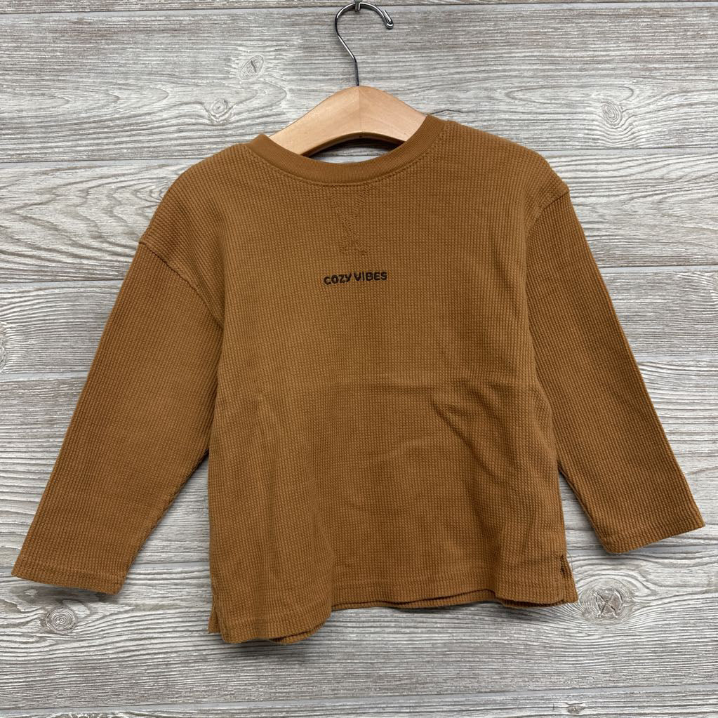 Waffle Knit Shirt Cozy Vibes 3t