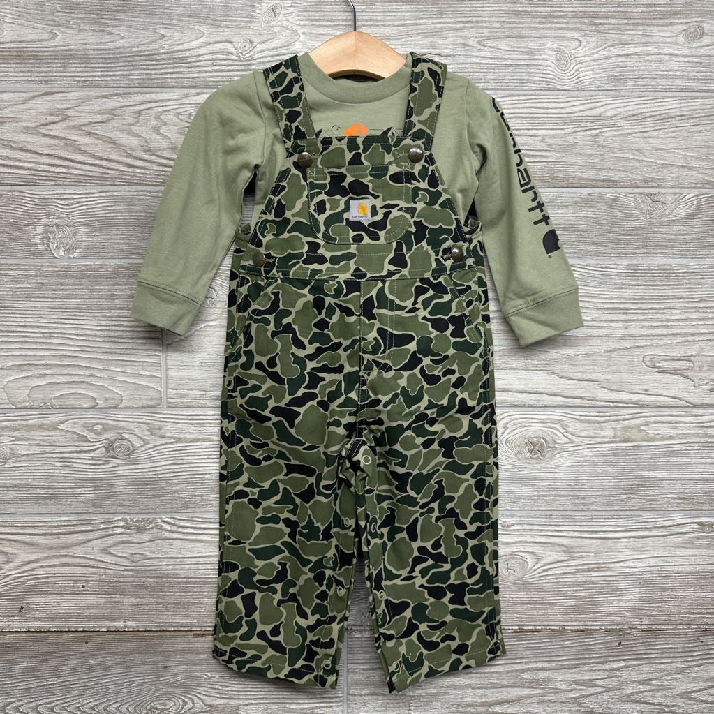 NEW LS Shirt & Camo Overalls 18M
