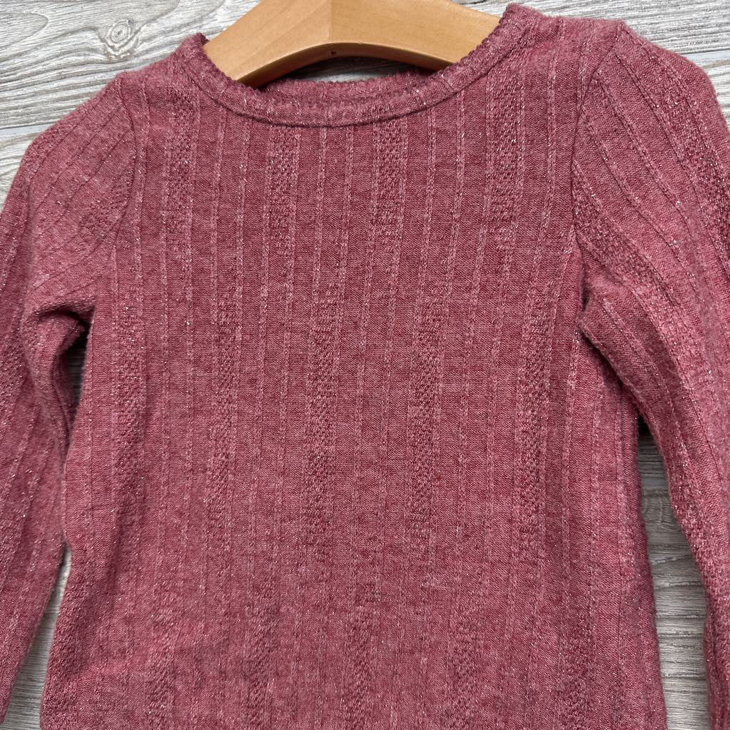 Glitter Ribbed LS Shirt 2t