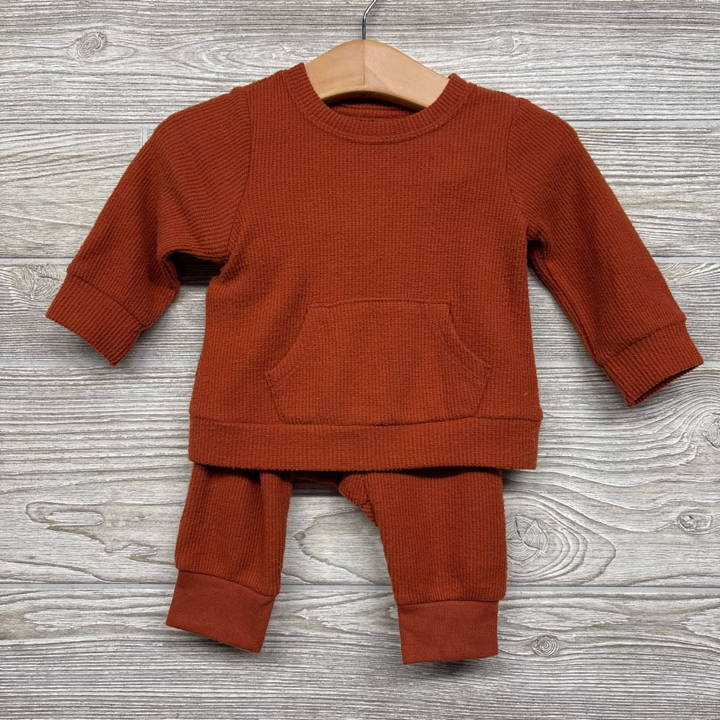 2 Pc Waffle Knit Outfit 0-3M