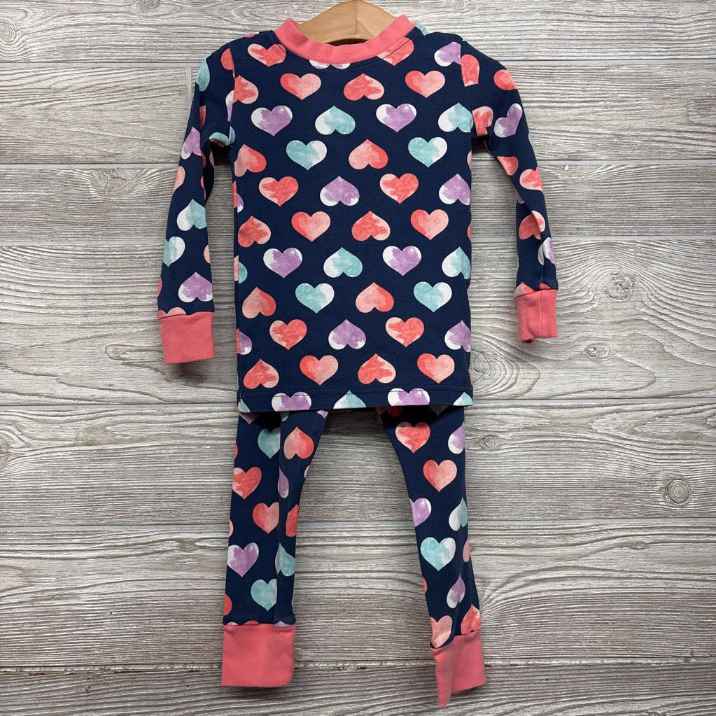 2 Pc LS PJs Hearts 3T