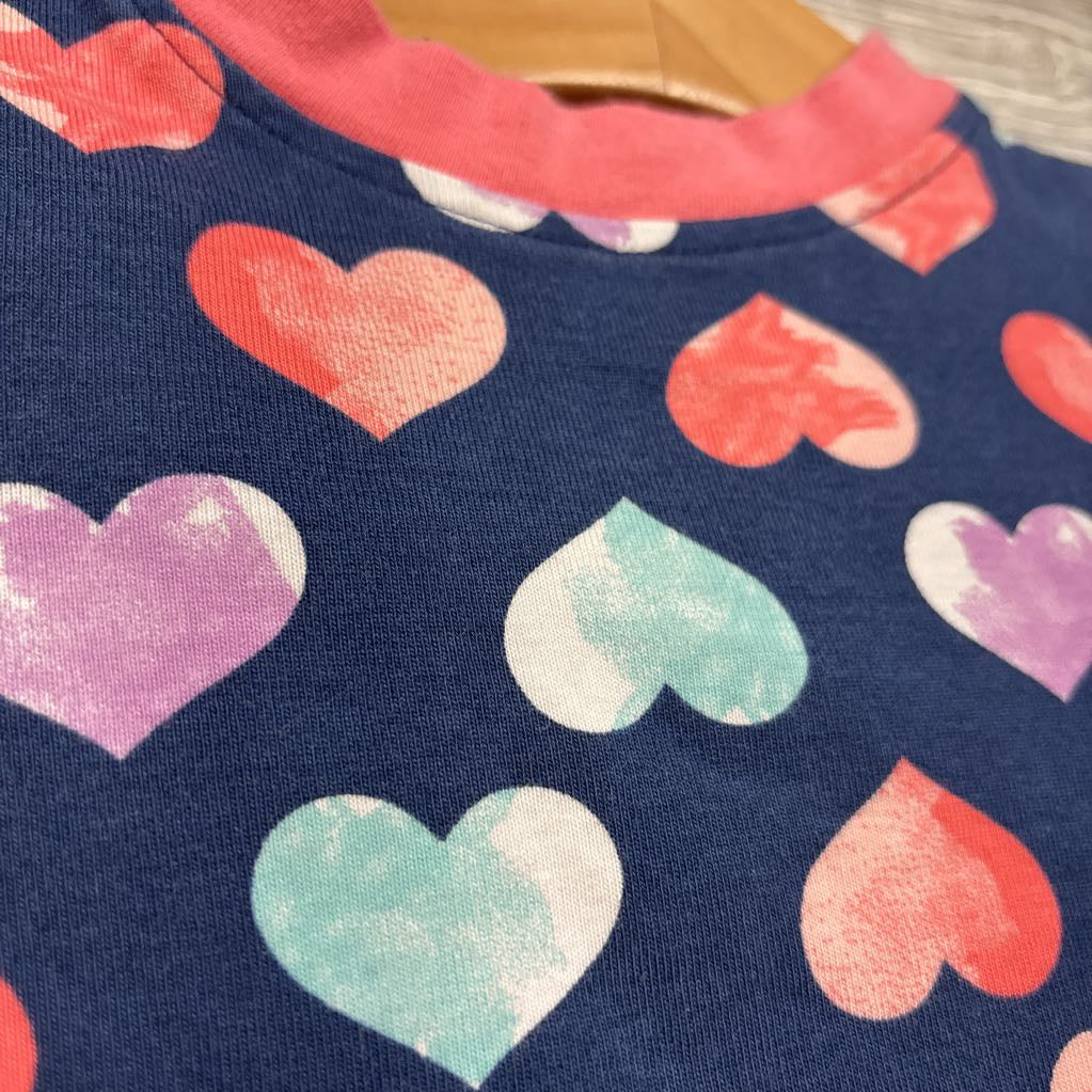 2 Pc LS PJs Hearts 3T