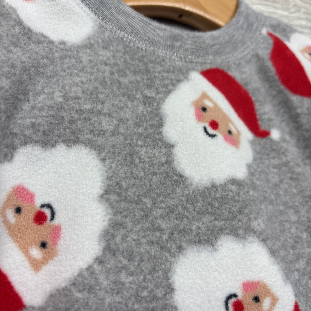 LS Fleece Crewneck & Joggers Santa 12M