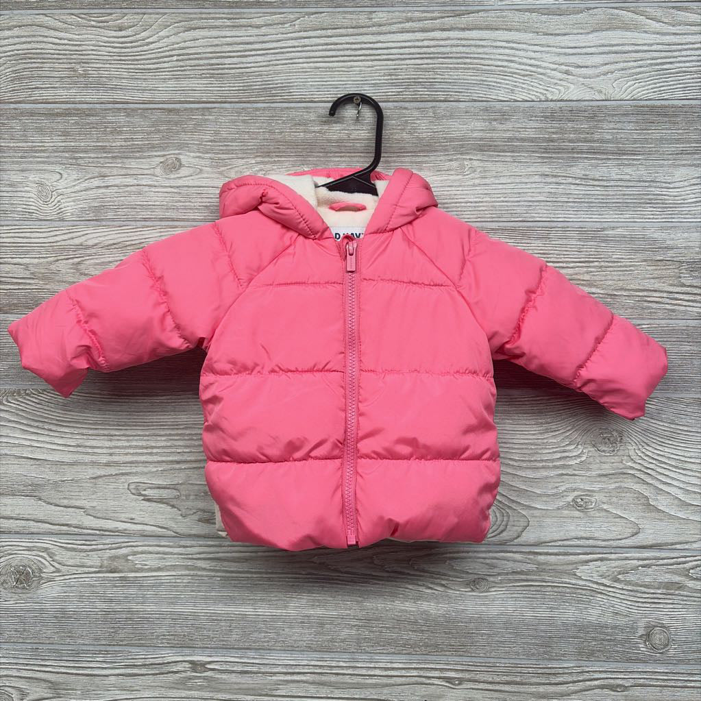 Water Resistant Puffer Coat Rainbow W/ Hood 6-12M