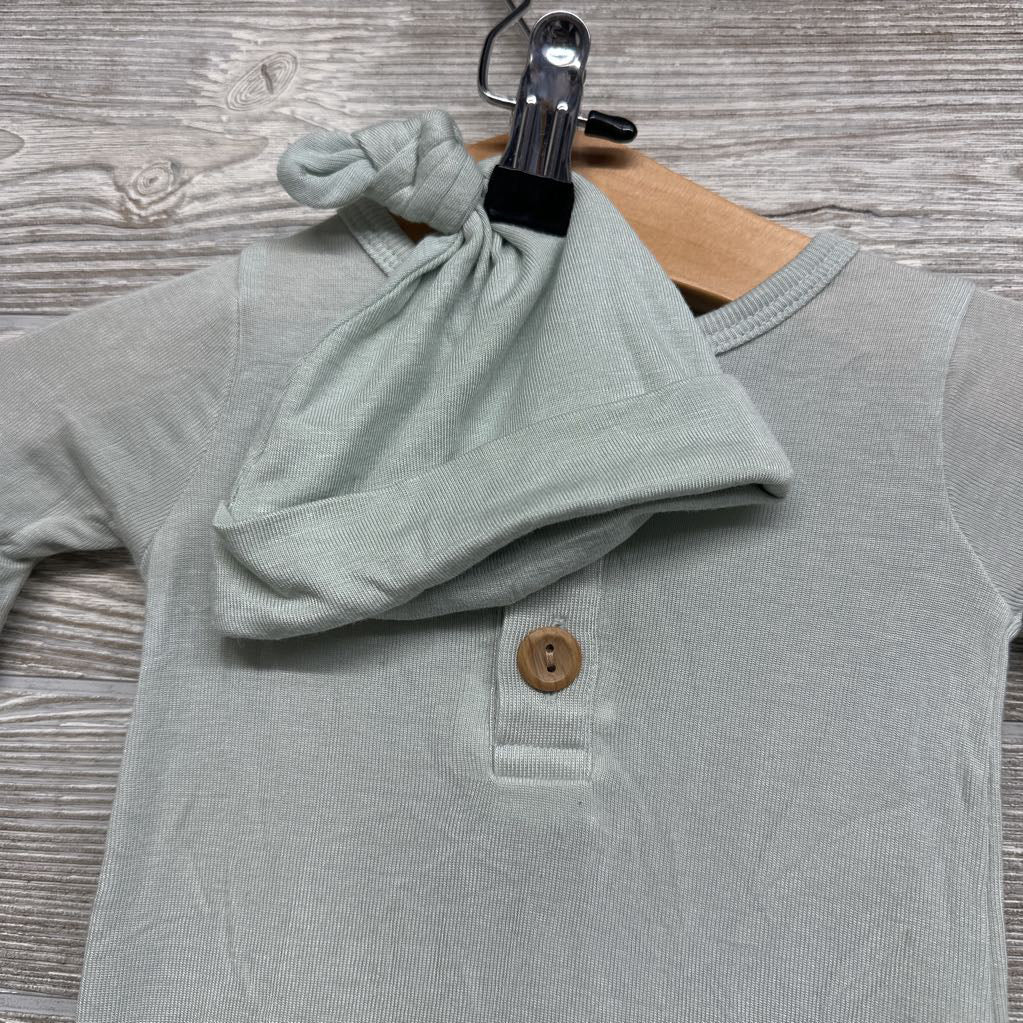 Viscose Henley Gown & Hat NB
