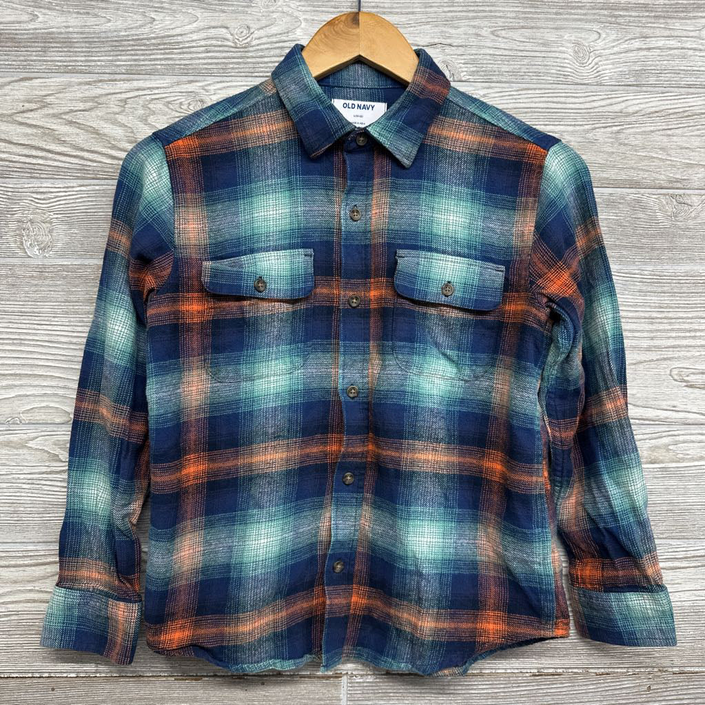 Plaid Button Up LS Shirt 10-12
