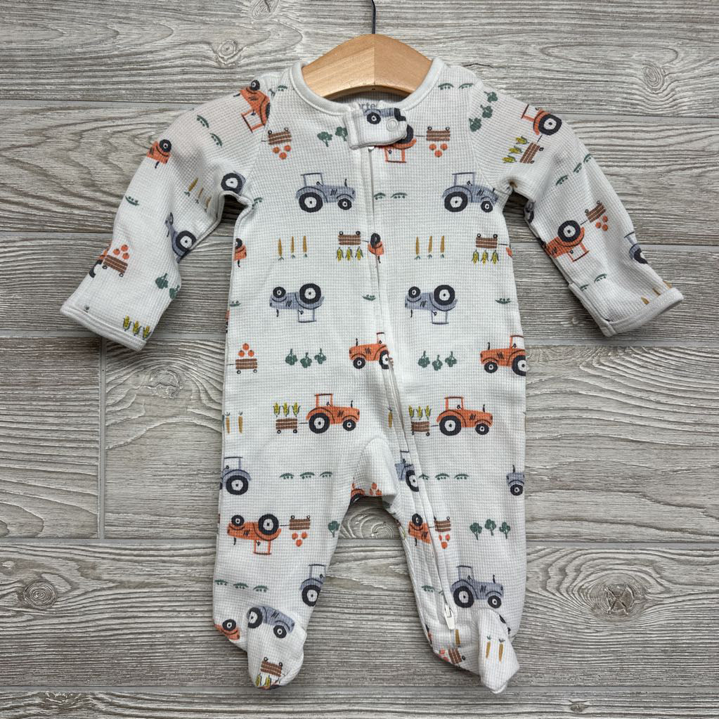 Waffle Knit Sleeper Tractor & Vegetables 3M