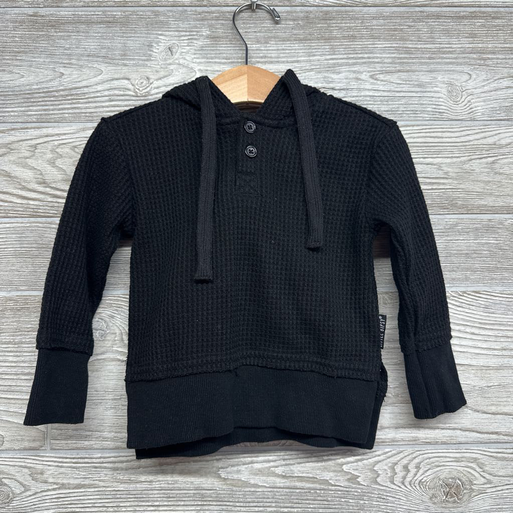 Waffle Knit Pullover W/ Hood 12-18M