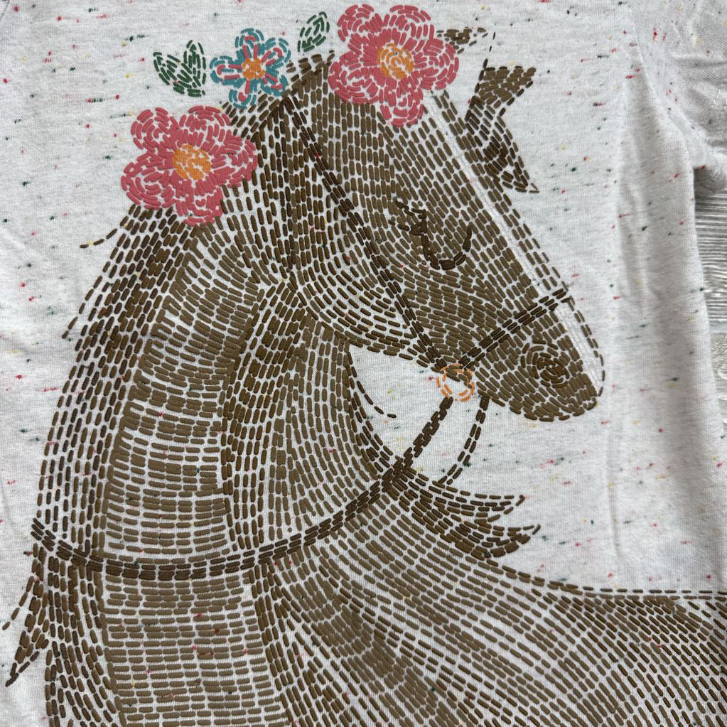 Shirt Horse & Flowers 4t