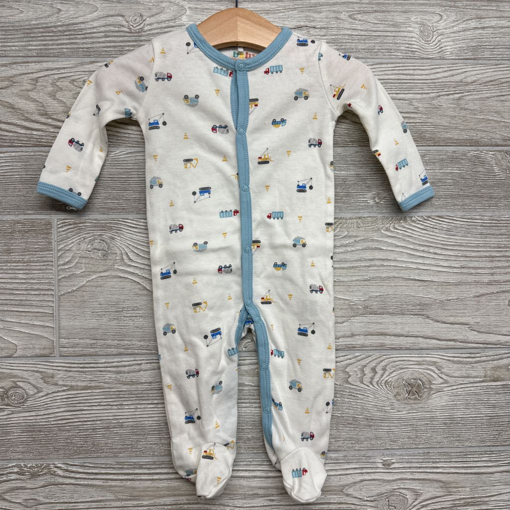 Button Up Sleep N Play Construction Equipment 0-3M