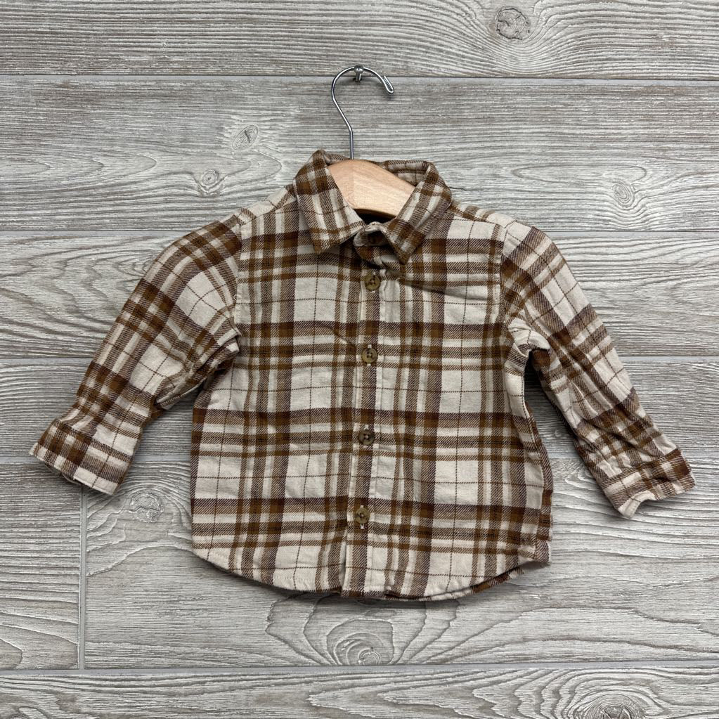 Plaid Button Up Shirt 6-12M