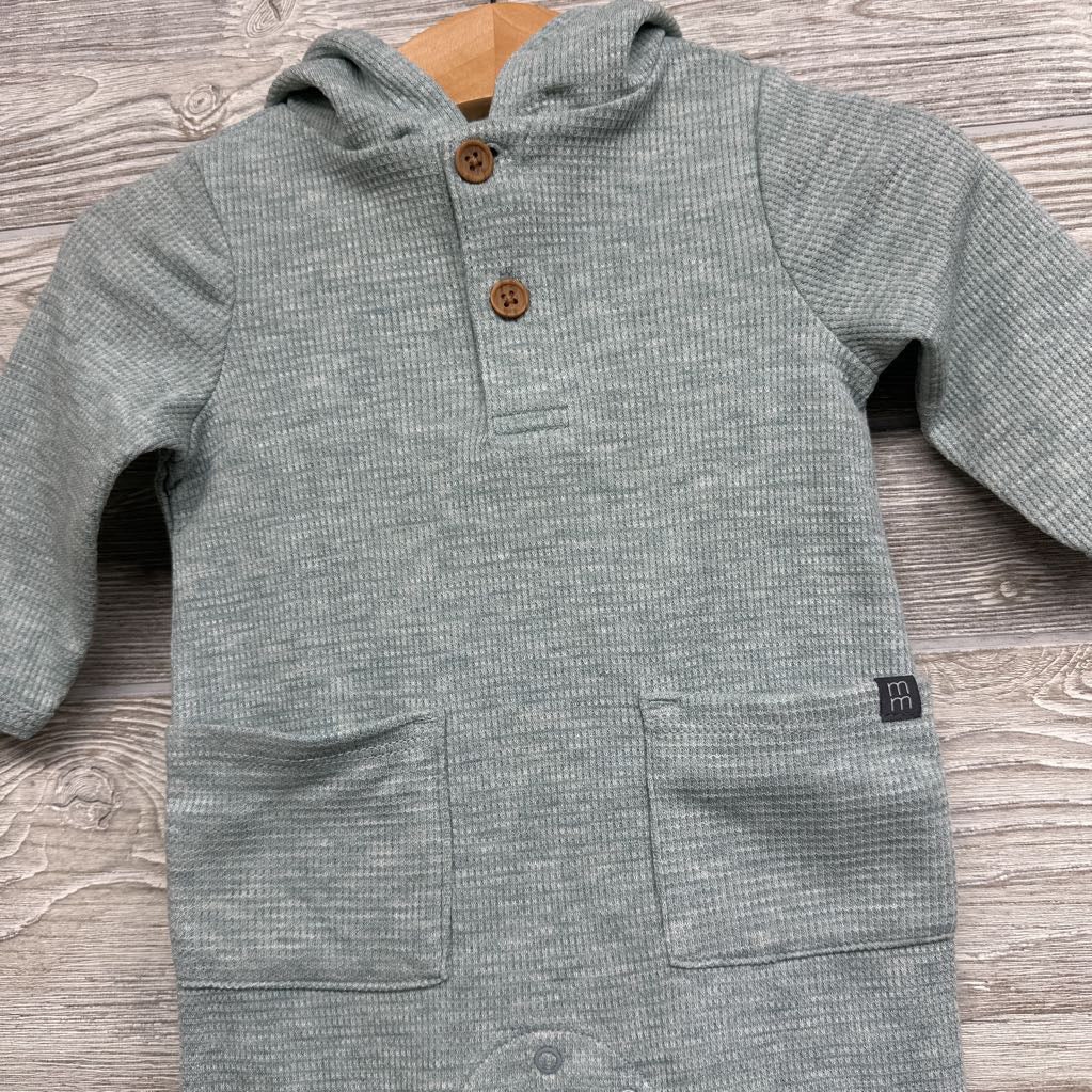 Waffle Knit LS Outfit W/ Hood 0-3M