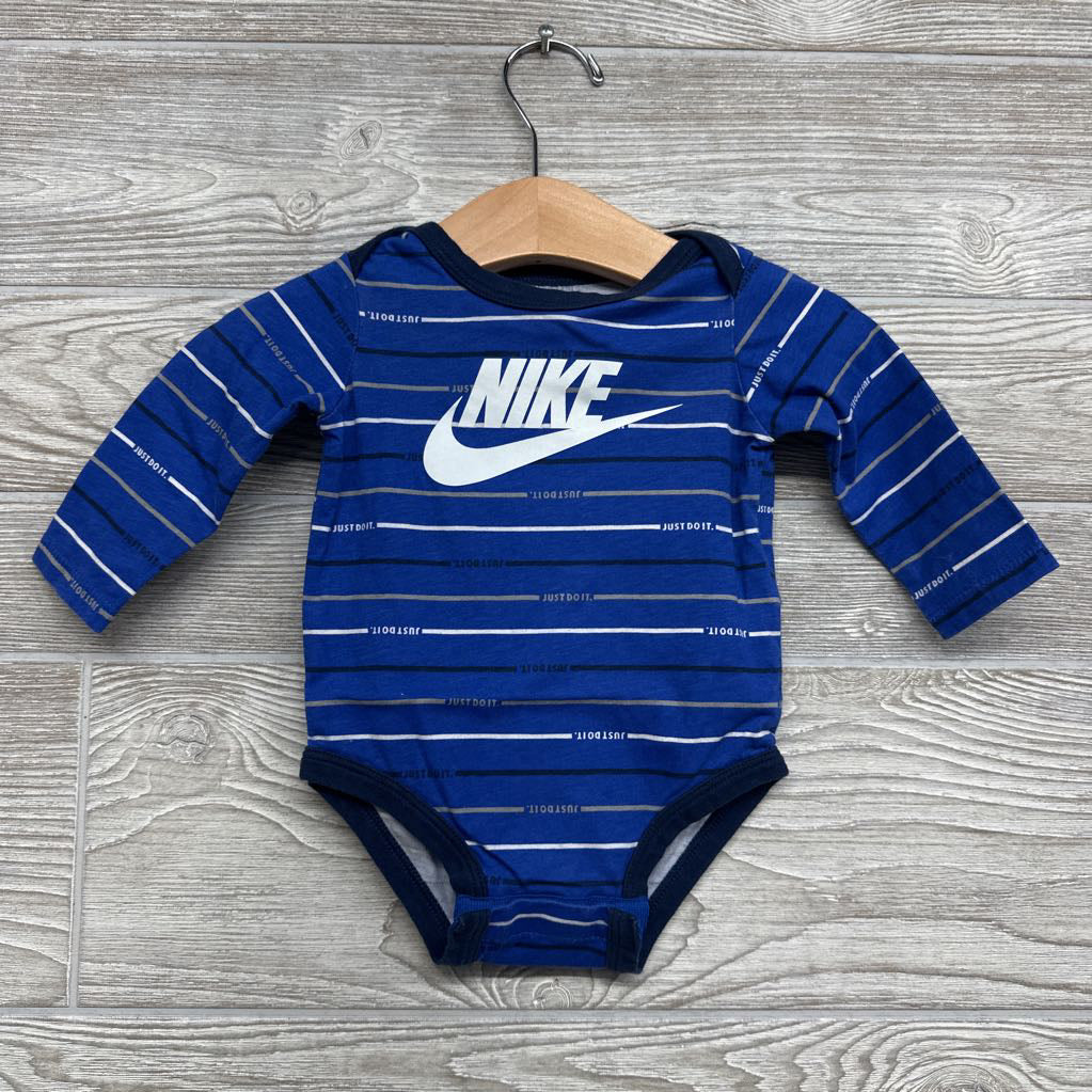 LS Bodysuit Stripes Just Do It 6M