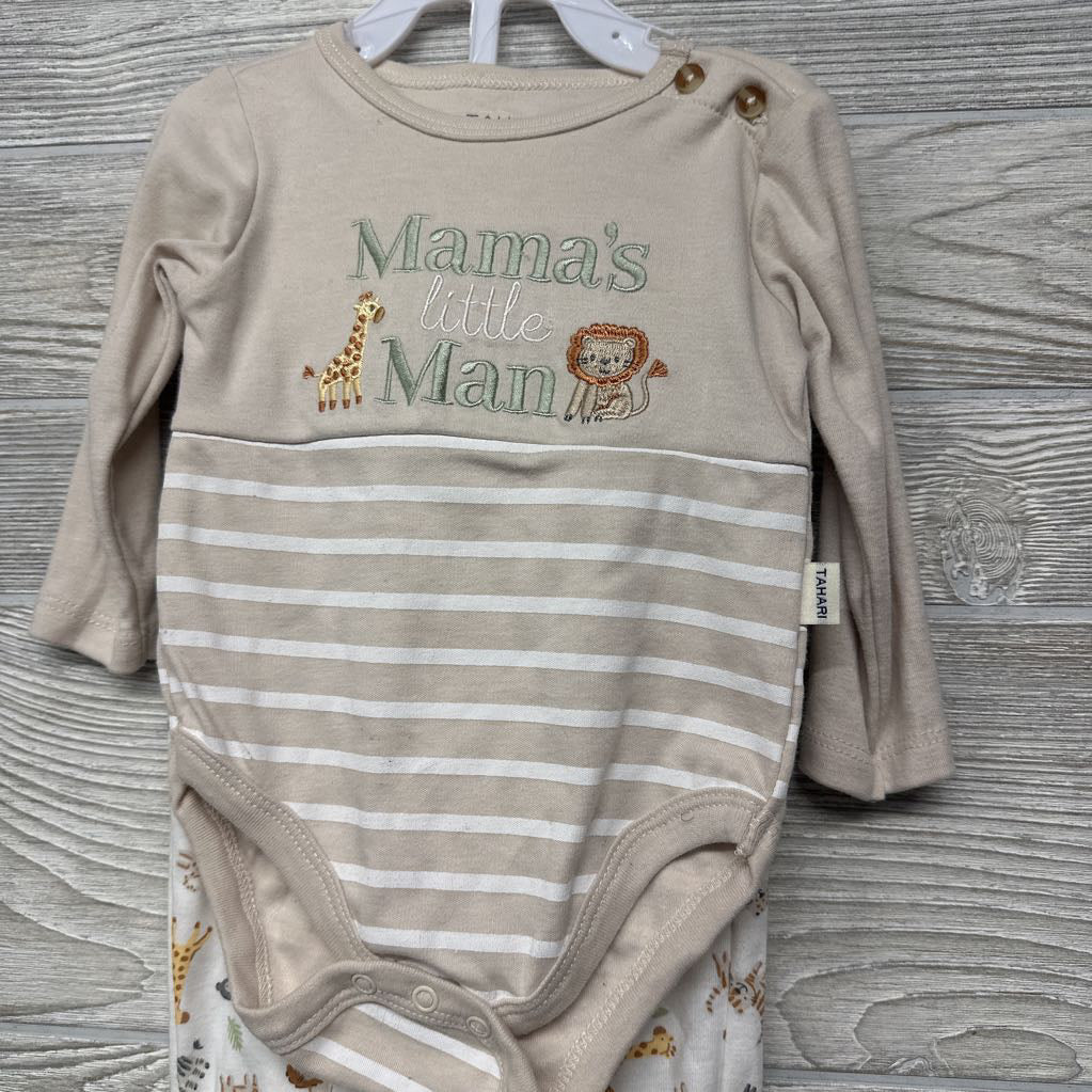 NEW Bodysuit Mama's Little Man & Pants & Hats Animals 3-6M